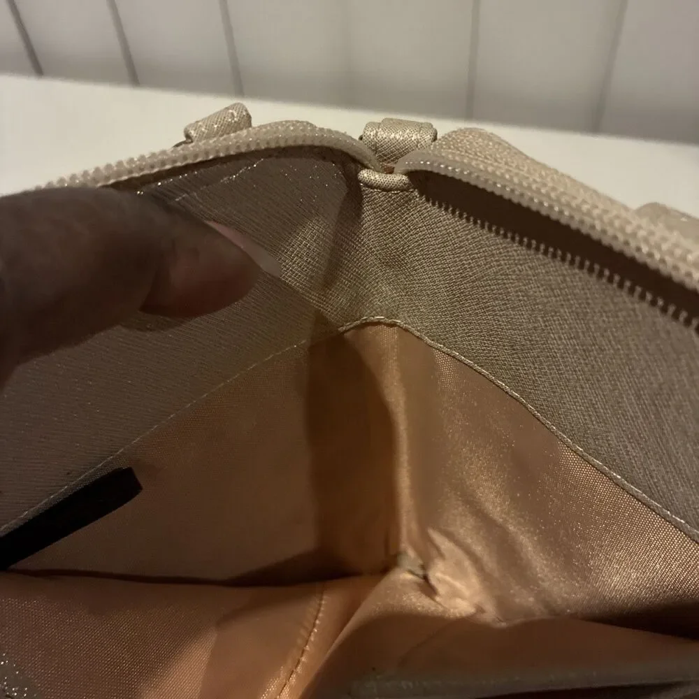 Kelly & Katie Glitter Crossbody Wallet-Champagne Gold-